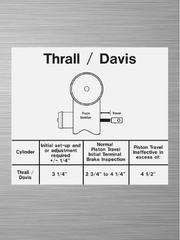 Piston Travel Decal - Thrall / Davis Diagram
