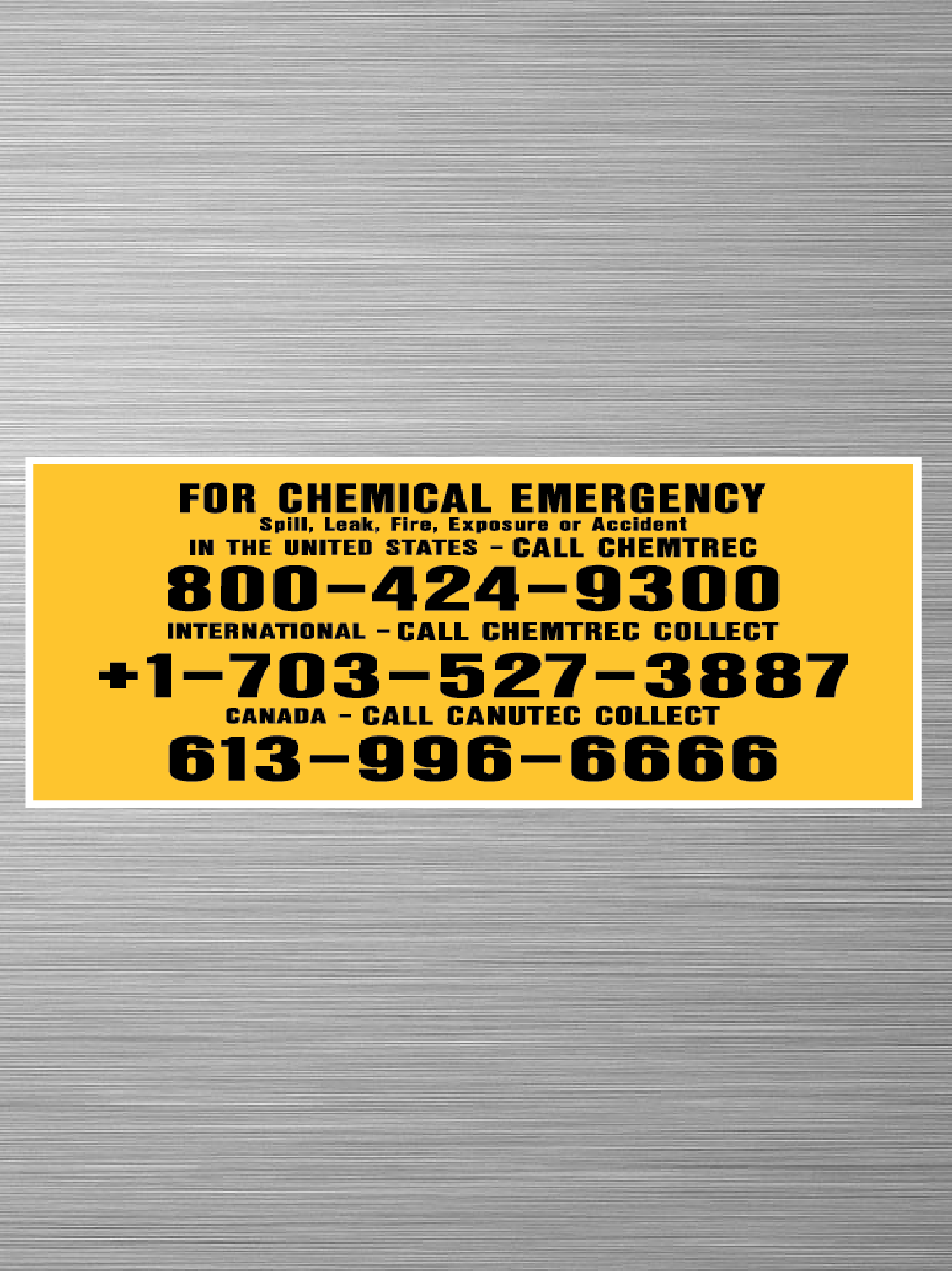Chemtrec - Chemical Emergency - International