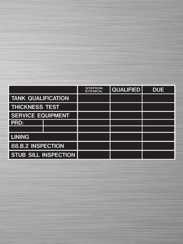Tank Car Qualification Decals 42