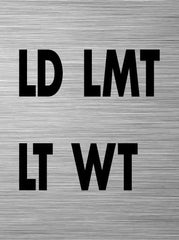 Load Limit Light Weight Decal