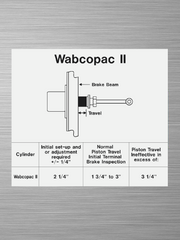 Piston Travel Decal - Wabcopac II Diagram