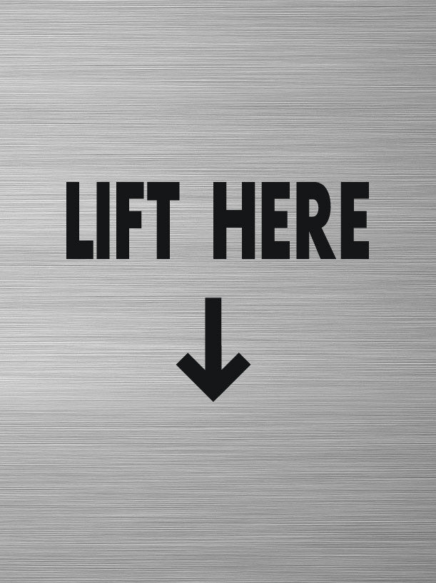 lift here decal