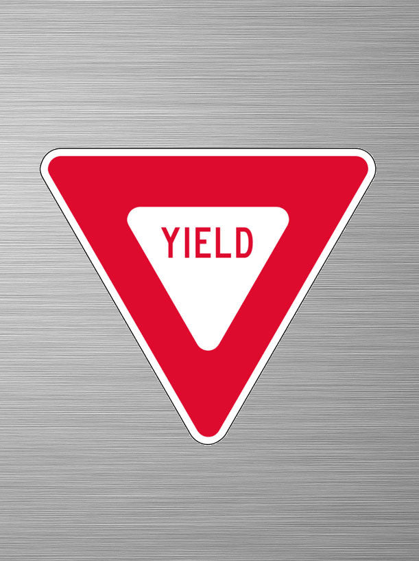 yield sign aluminum railroad safety